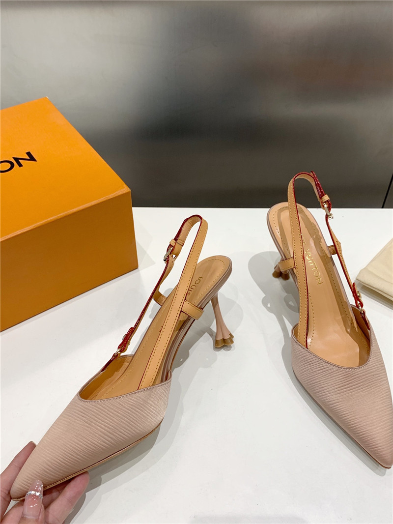 l0vis Vvtt0n blossom slingback pumps nude embroidered