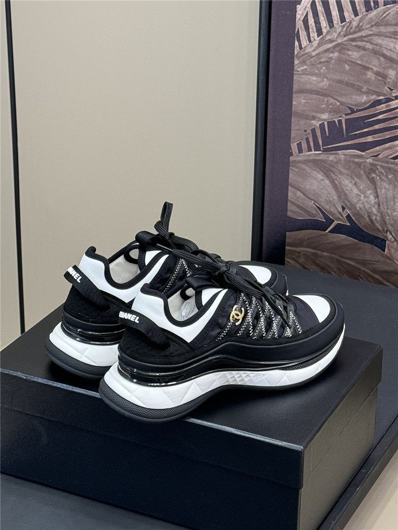 Ch**el fabric suede calfskin sneakers