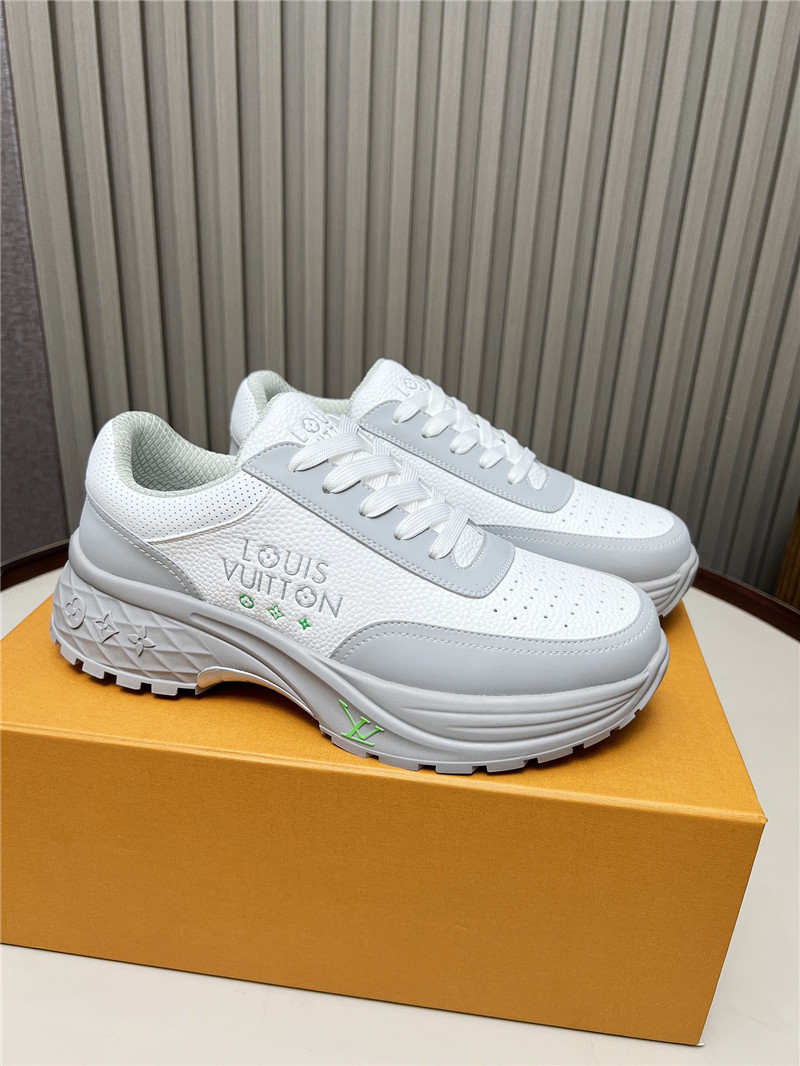 l0vis Vvtt0n lv gray white platform sneakers