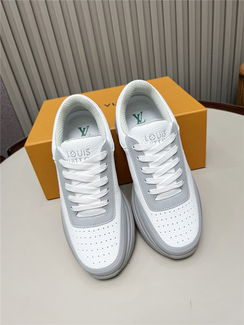 l0vis Vvtt0n lv gray white platform sneakers