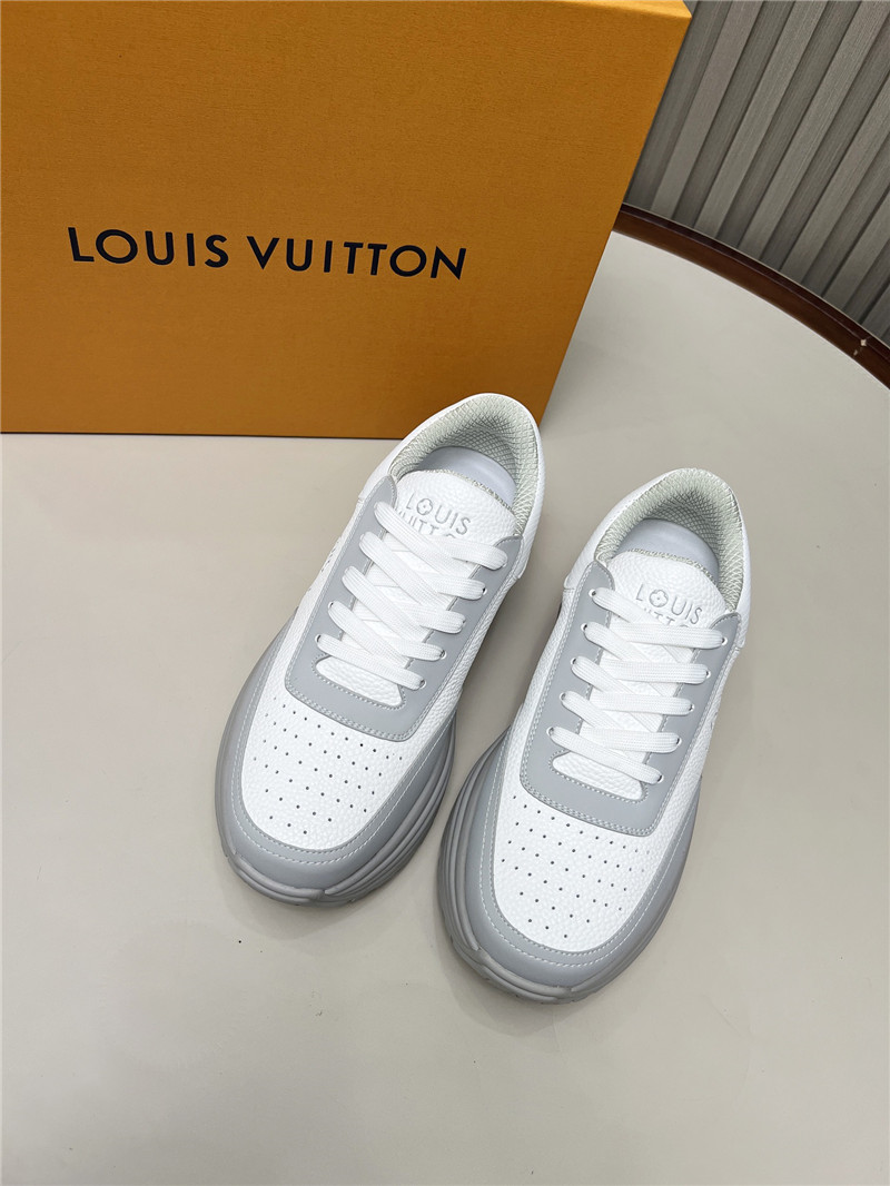 l0vis Vvtt0n lv gray white platform sneakers