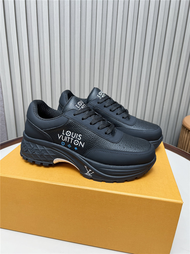 l0vis Vvtt0n lv black platform lace-up sneakers