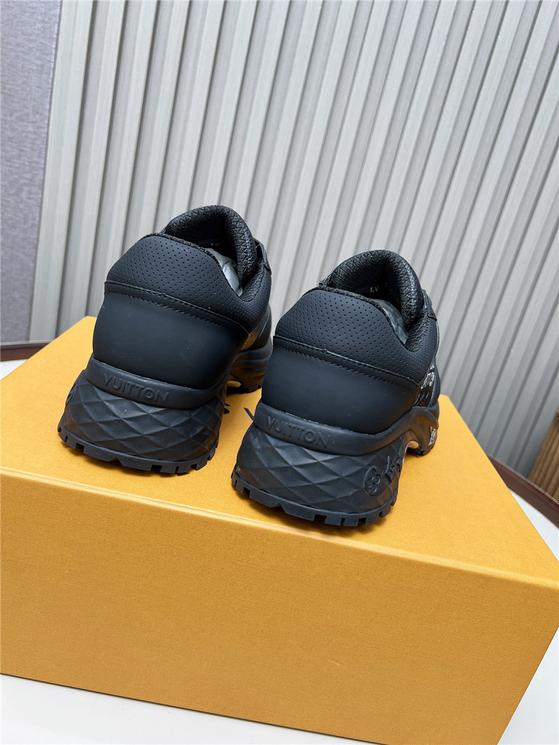 l0vis Vvtt0n lv black platform lace-up sneakers