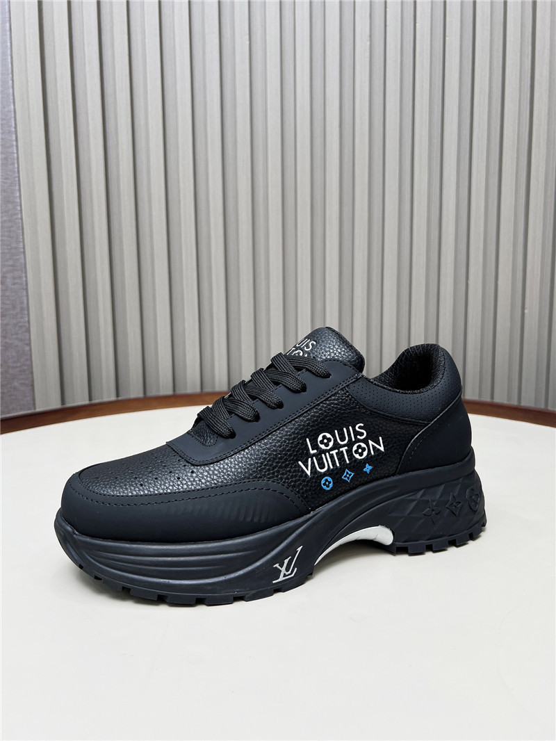 l0vis Vvtt0n lv black platform lace-up sneakers