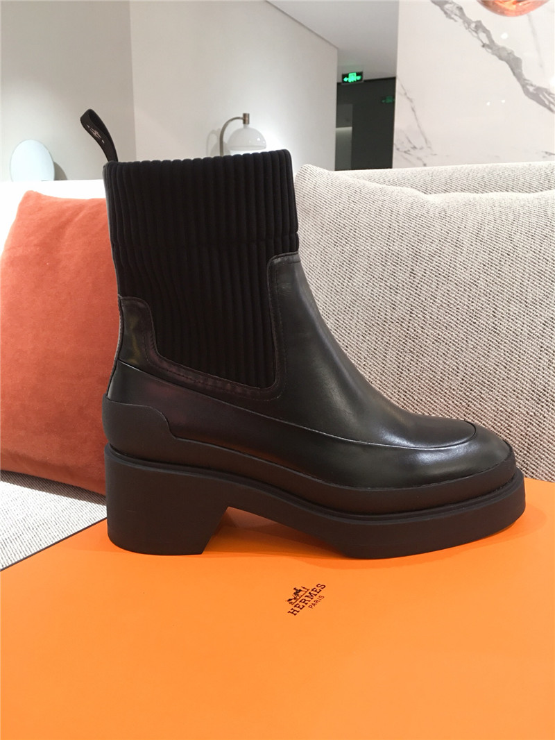 H**me5 calfskin platform ankle boots