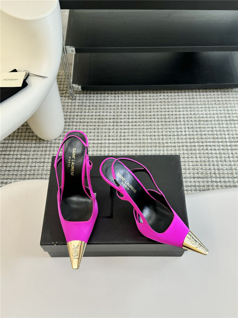 Y51 jeanne slingback pumps in fuchsia smooth leather