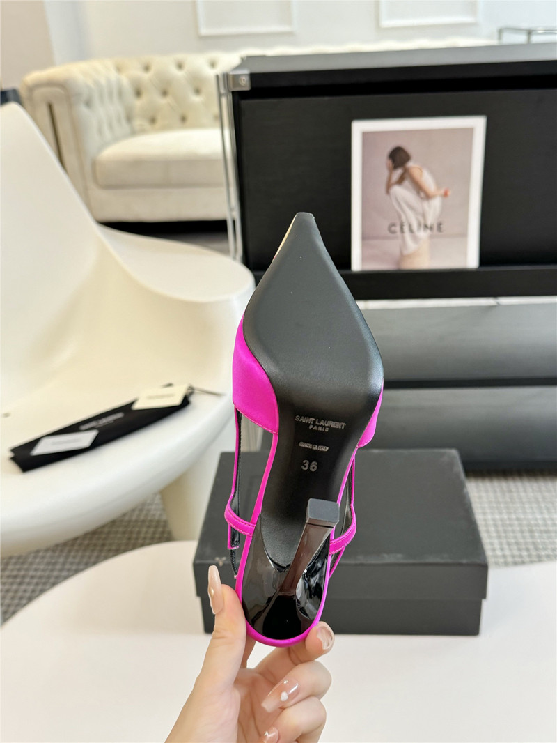 Y51 jeanne slingback pumps in fuchsia smooth leather