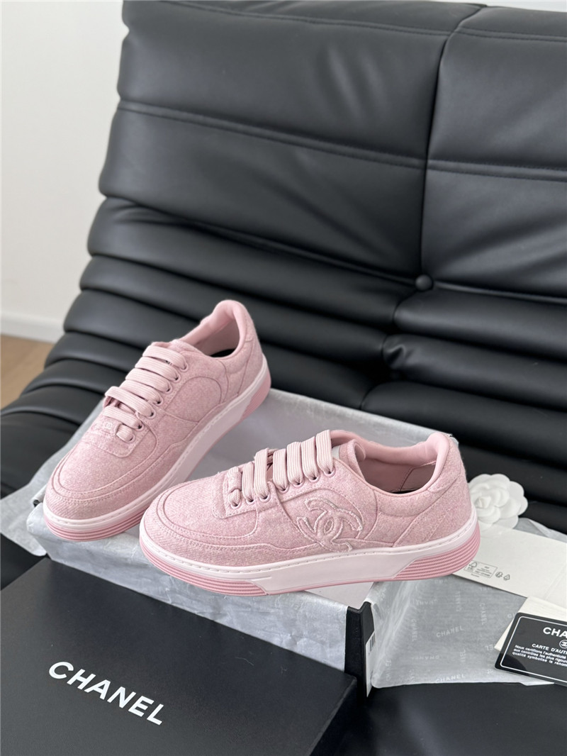Ch**el pink logo air force sneakers