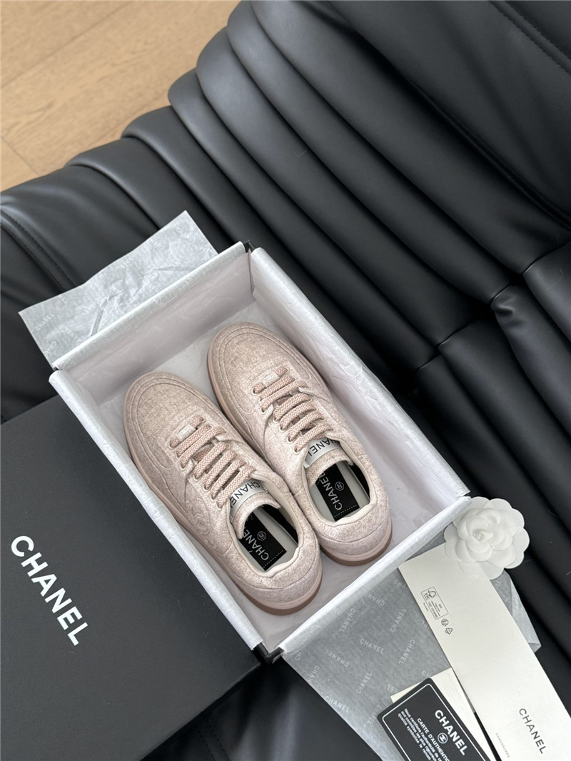 Ch**el pink logo air force sneakers for women