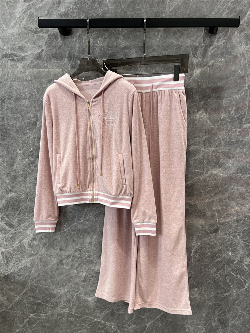 Pra*a hooded jacket + casual trousers replicas clothes