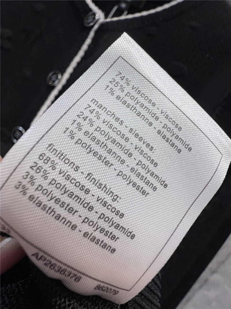 Ch**el crop lace trim cardigan black