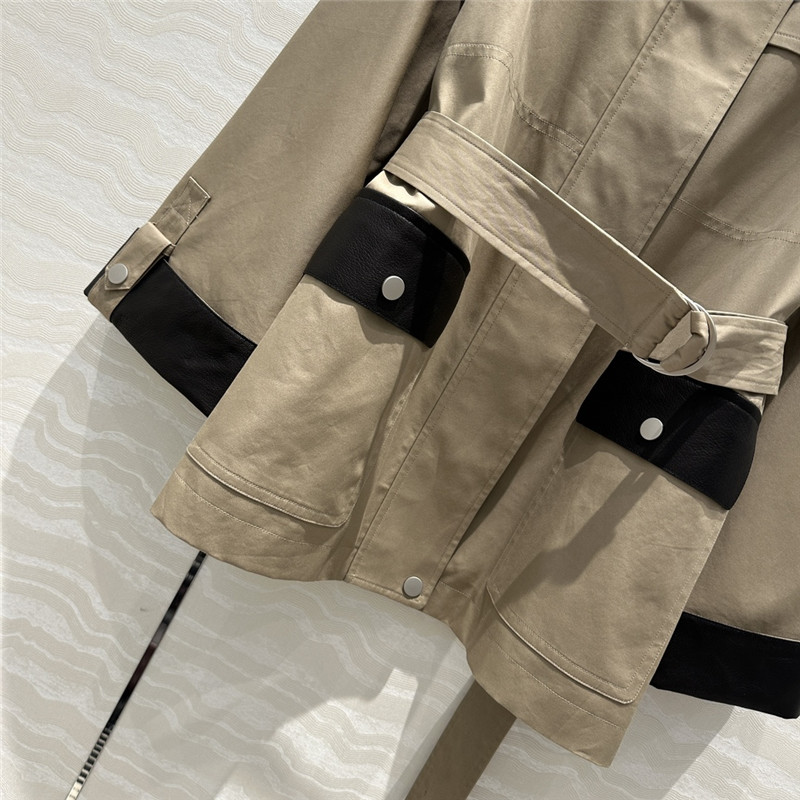 H**me5 work pocket mid-length trench coat replica clothes