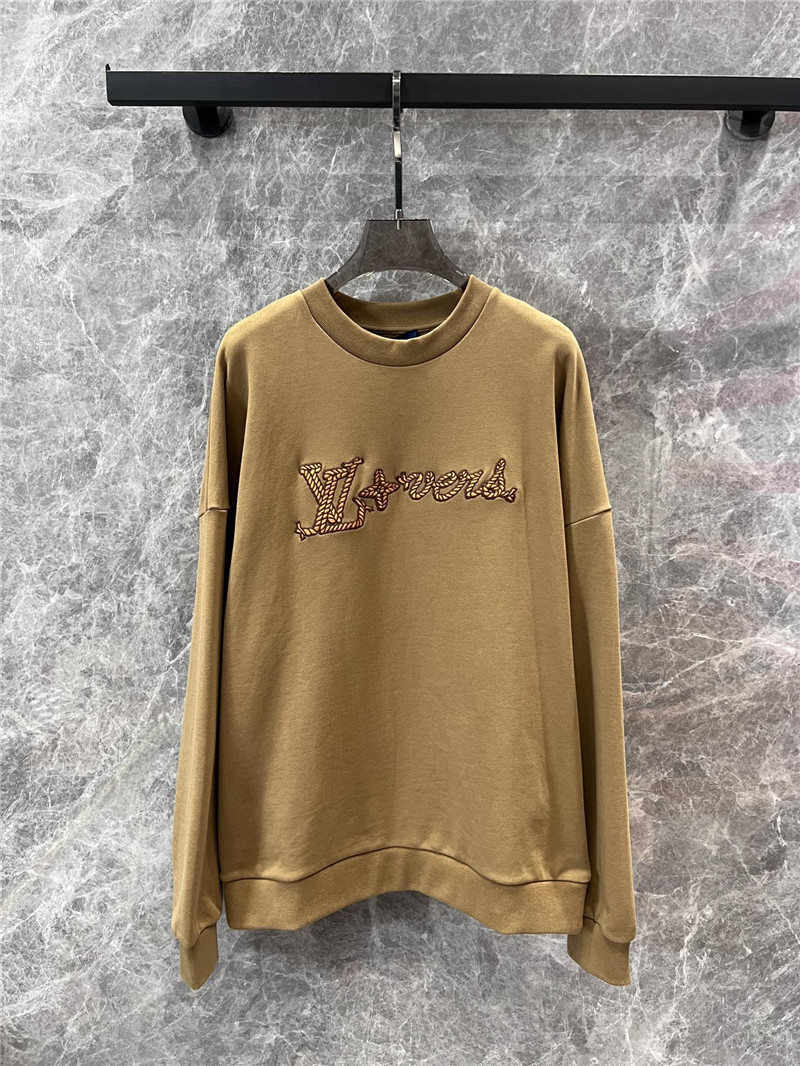 LV Embroidered Signature Sweatshirt Beige