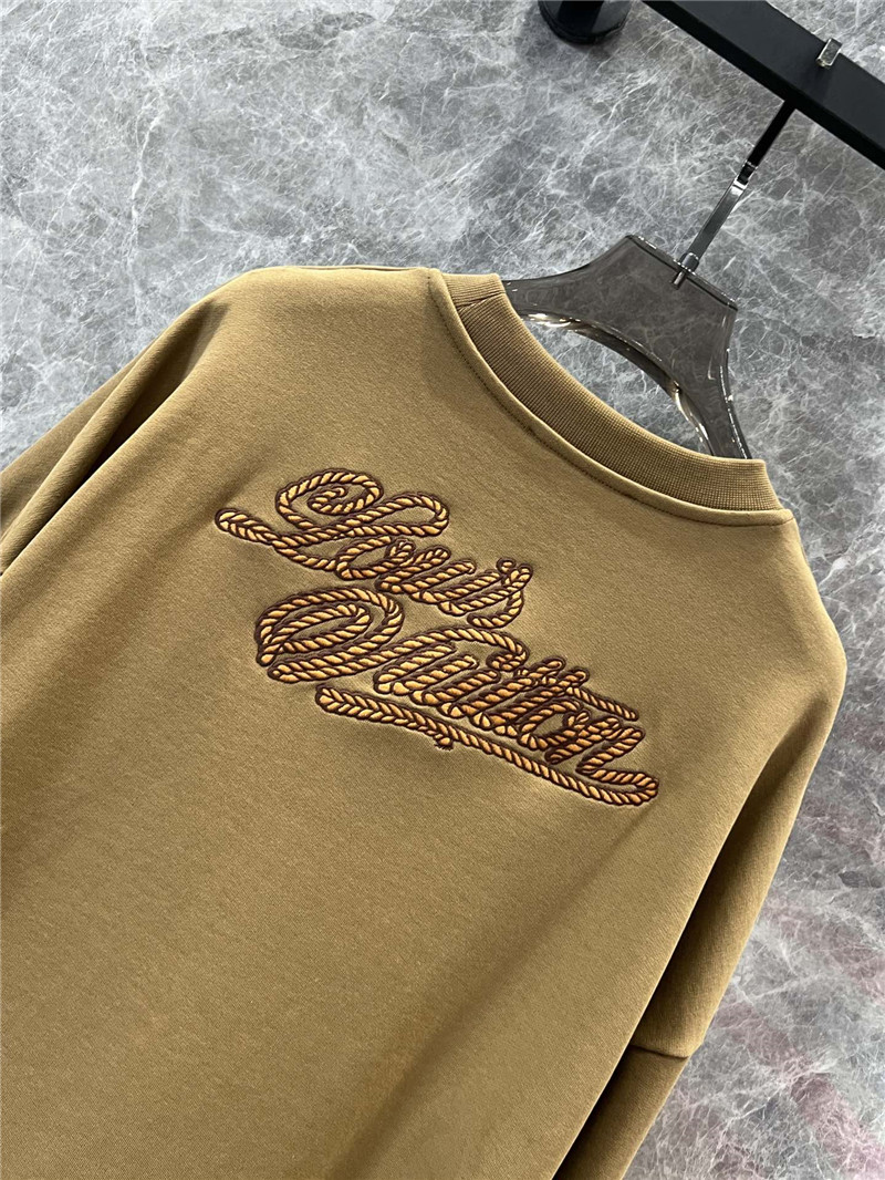LV Embroidered Signature Sweatshirt Beige