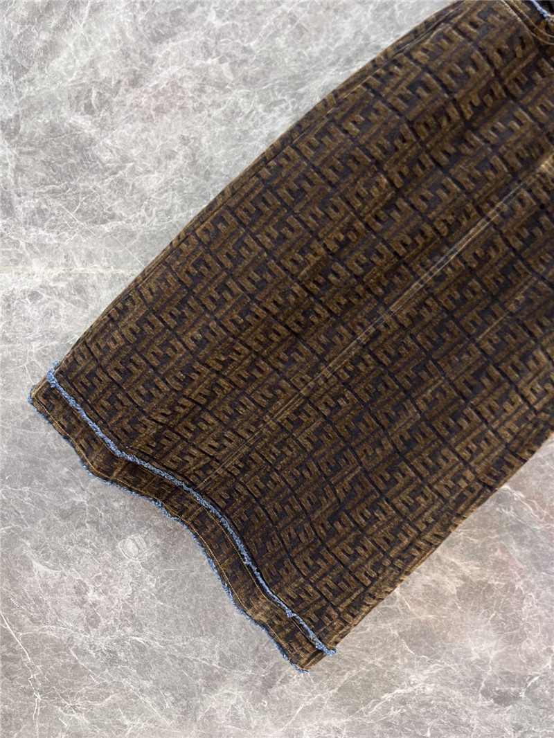 F**di high waist a-line denim skirt replica designer clothes