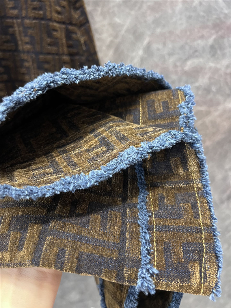 F**di high waist a-line denim skirt replica designer clothes