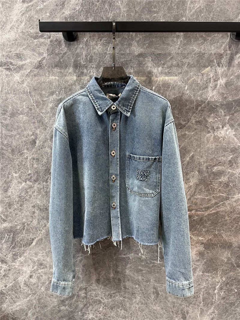 M1um1u short denim jacket replicas clothes
