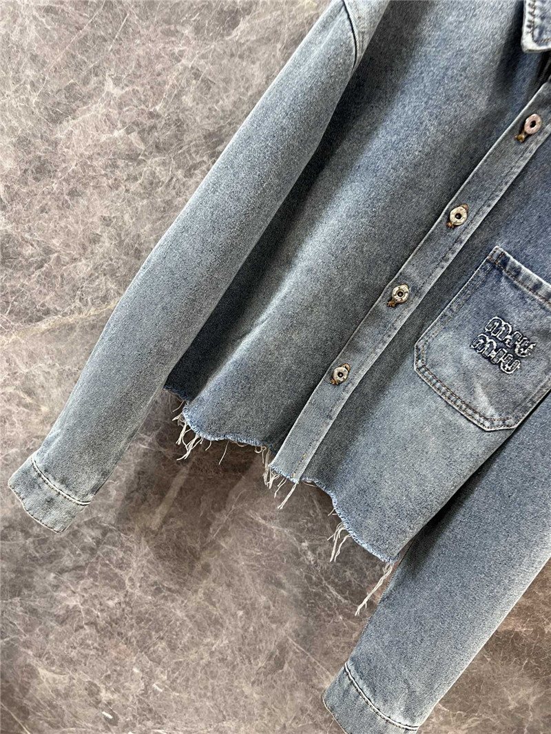 M1um1u short denim jacket replicas clothes