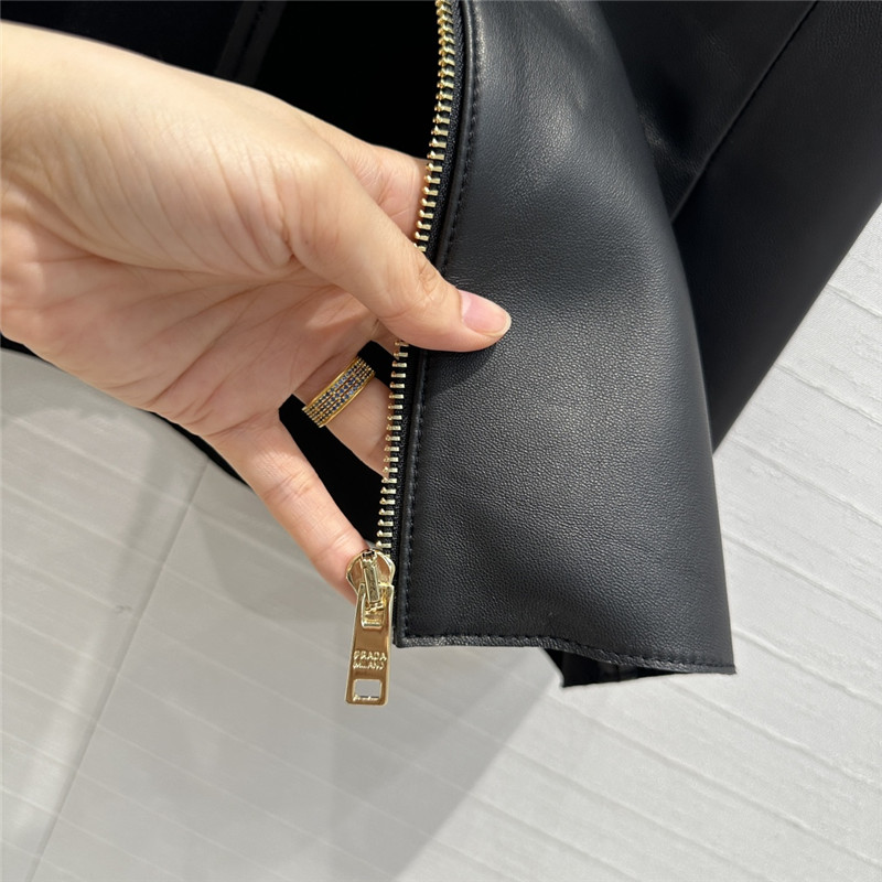 Pra*a leather vest small jacket replica d&g clothing