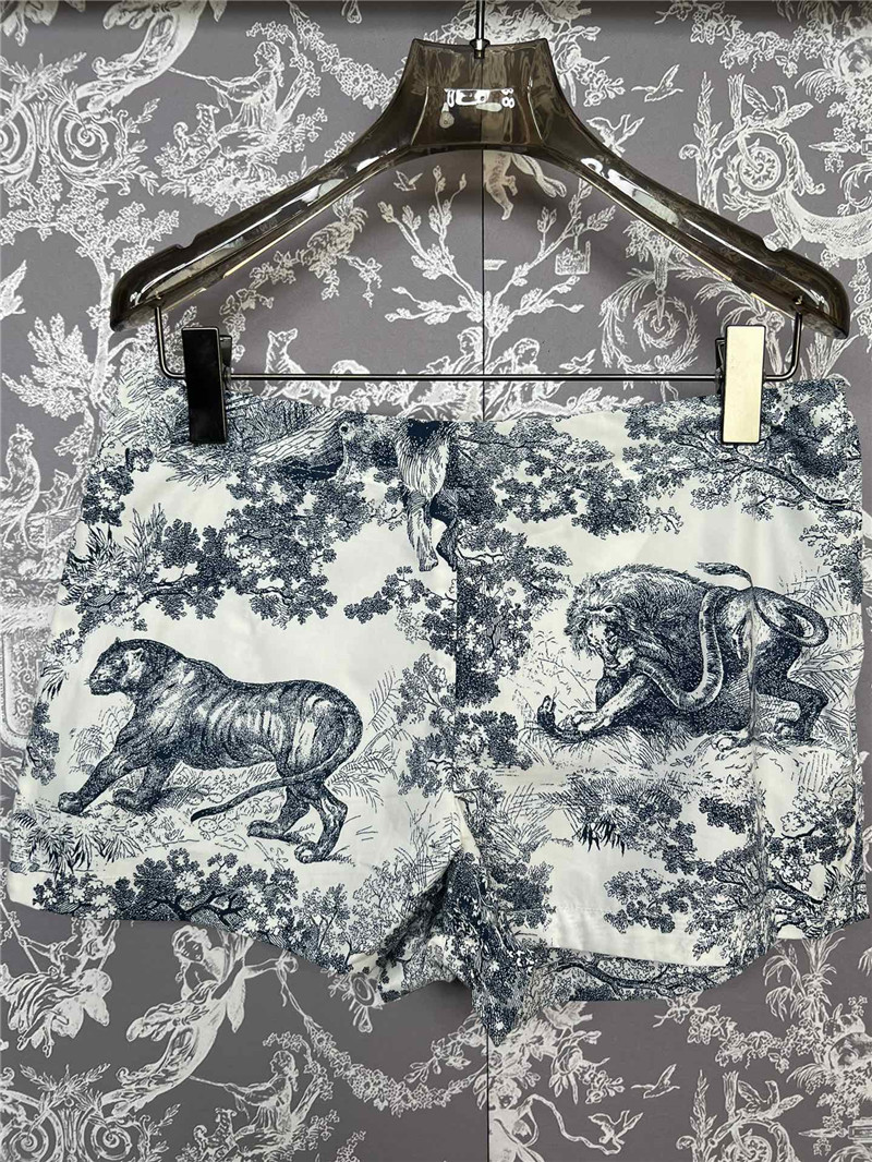 D10r jouy printed low waist shorts replicas clothes