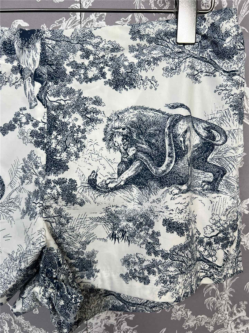 D10r jouy printed low waist shorts replicas clothes