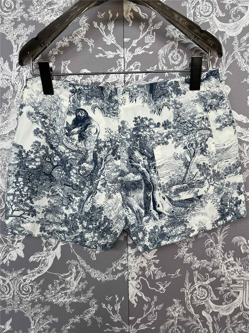 D10r jouy printed low waist shorts replicas clothes
