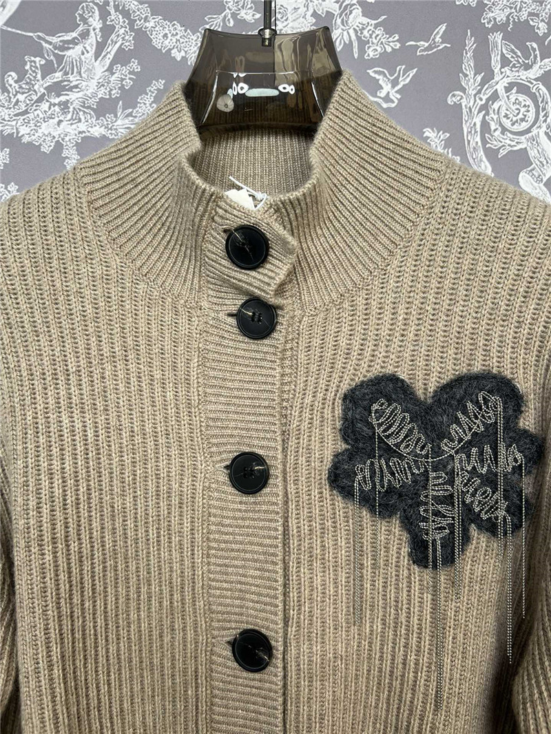 BC Bejewelled Cashmere Cardigan Beige
