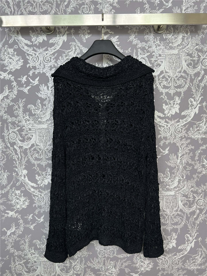 Ch**el crochet sailor-collar pullover in black