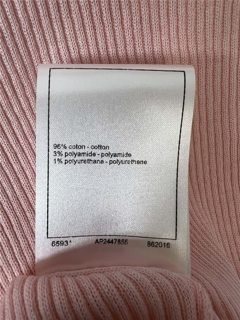 Ch**el jacquard crochet knitted vest in pink