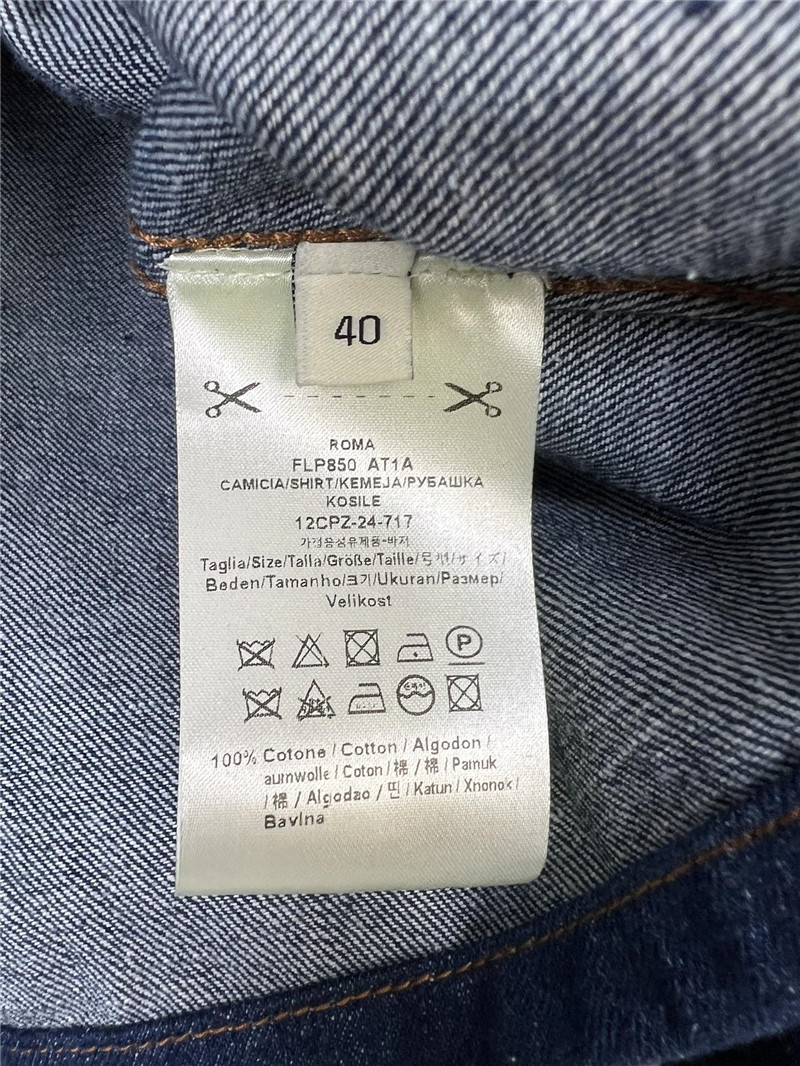 F**di denim stand collar jacket replica clothing sites