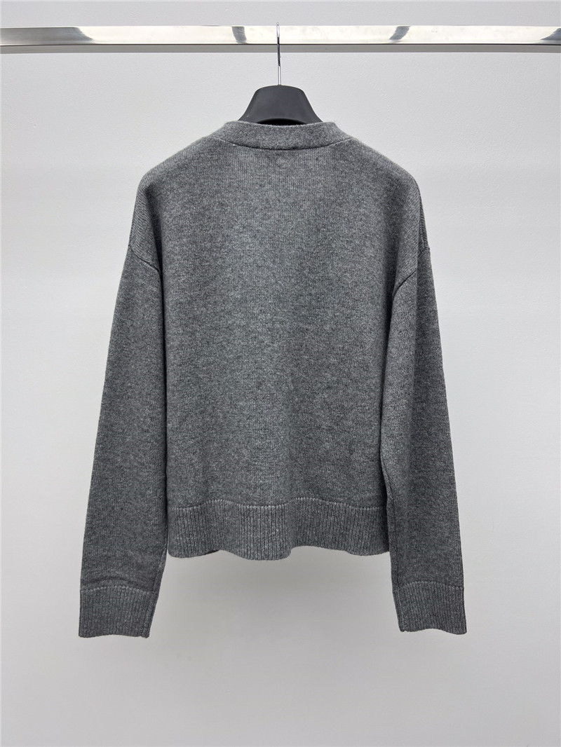 Versace Cashmere-Blend Boxy Cardigan in Grey