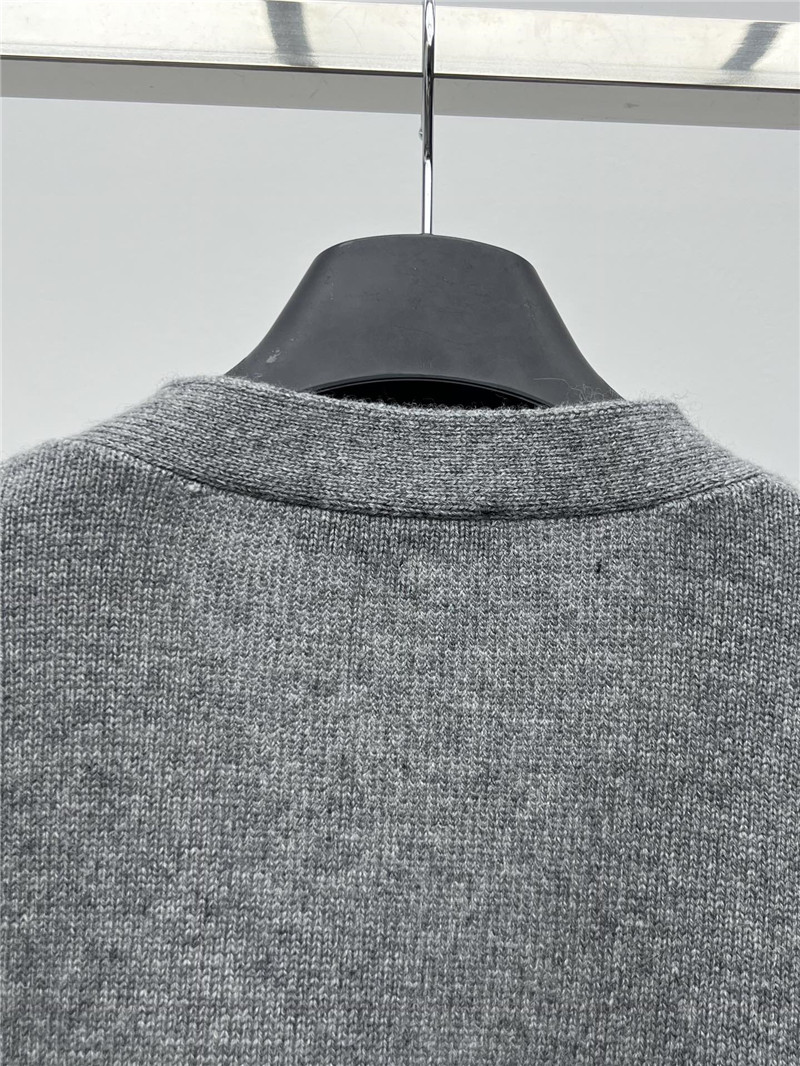 Versace Cashmere-Blend Boxy Cardigan in Grey