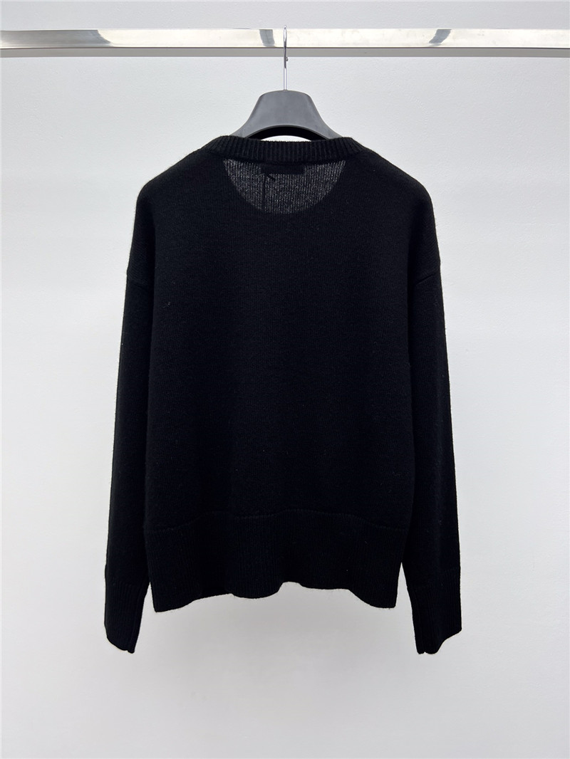 Versace Cashmere-Blend Boxy Sweater in Black