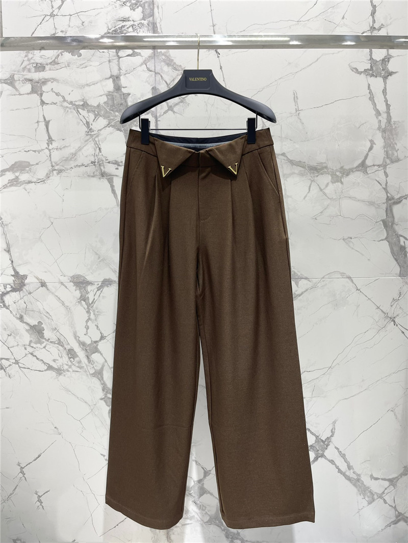 Va1e*ntin0 brown wide leg pants