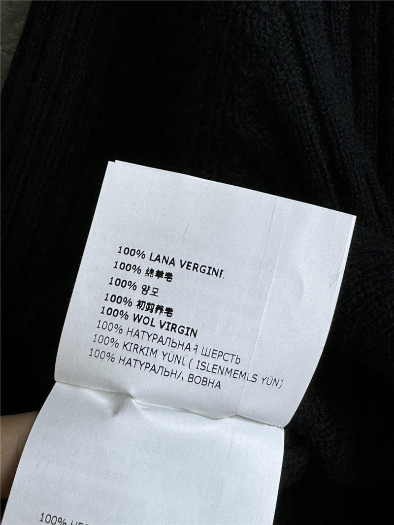 Miu Miu V-Neck Rib Wool Crop Sweater in Black