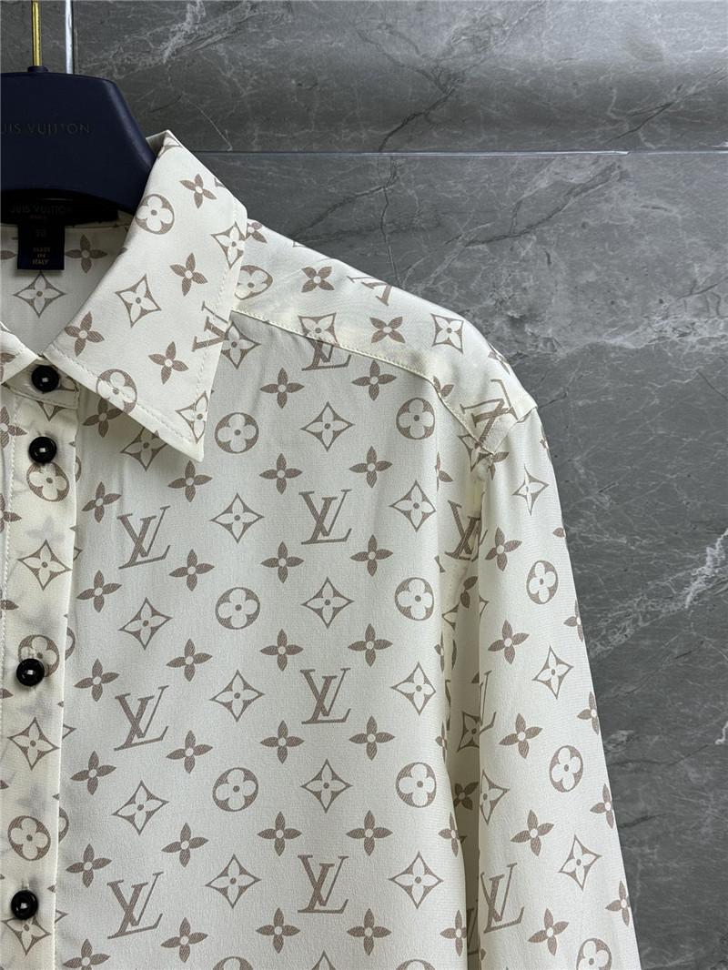 l0vis Vvtt0n lv monogram silk shirt replica clothing