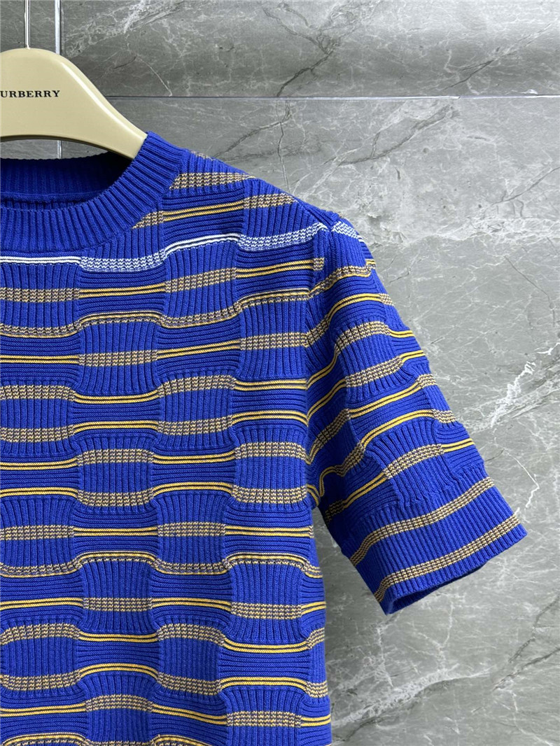 Ch**el striped knitted short sleeves replica designer clothes
