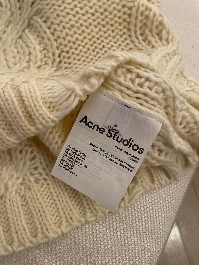 Acne Studios Distressed Cable Knit Sweater