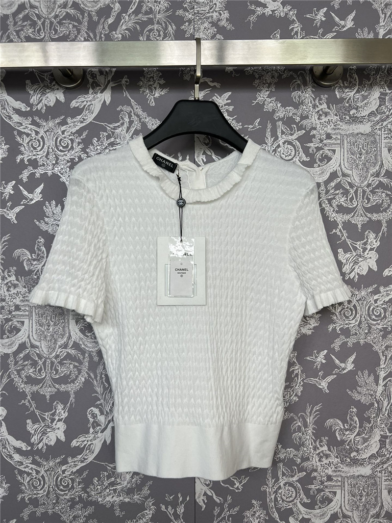 Ch**el lace collar short sleeve replica d&g clothing