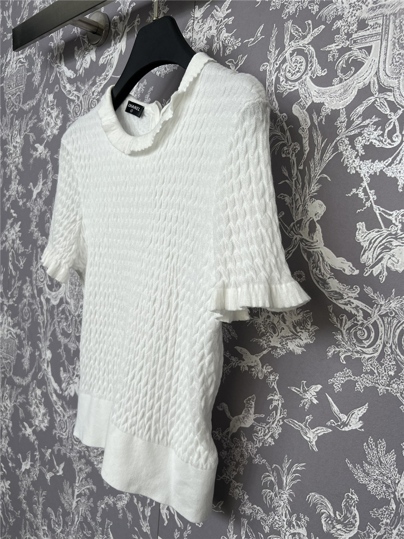 Ch**el lace collar short sleeve replica d&g clothing