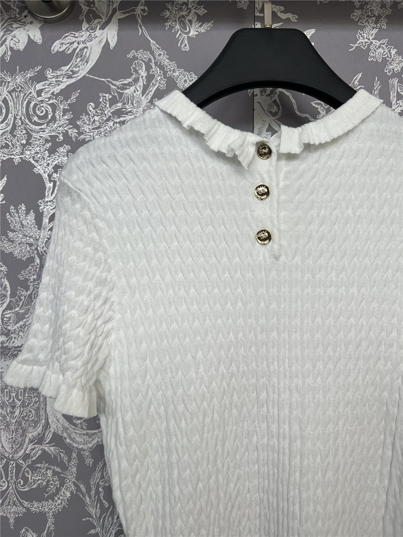 Ch**el lace collar short sleeve replica d&g clothing