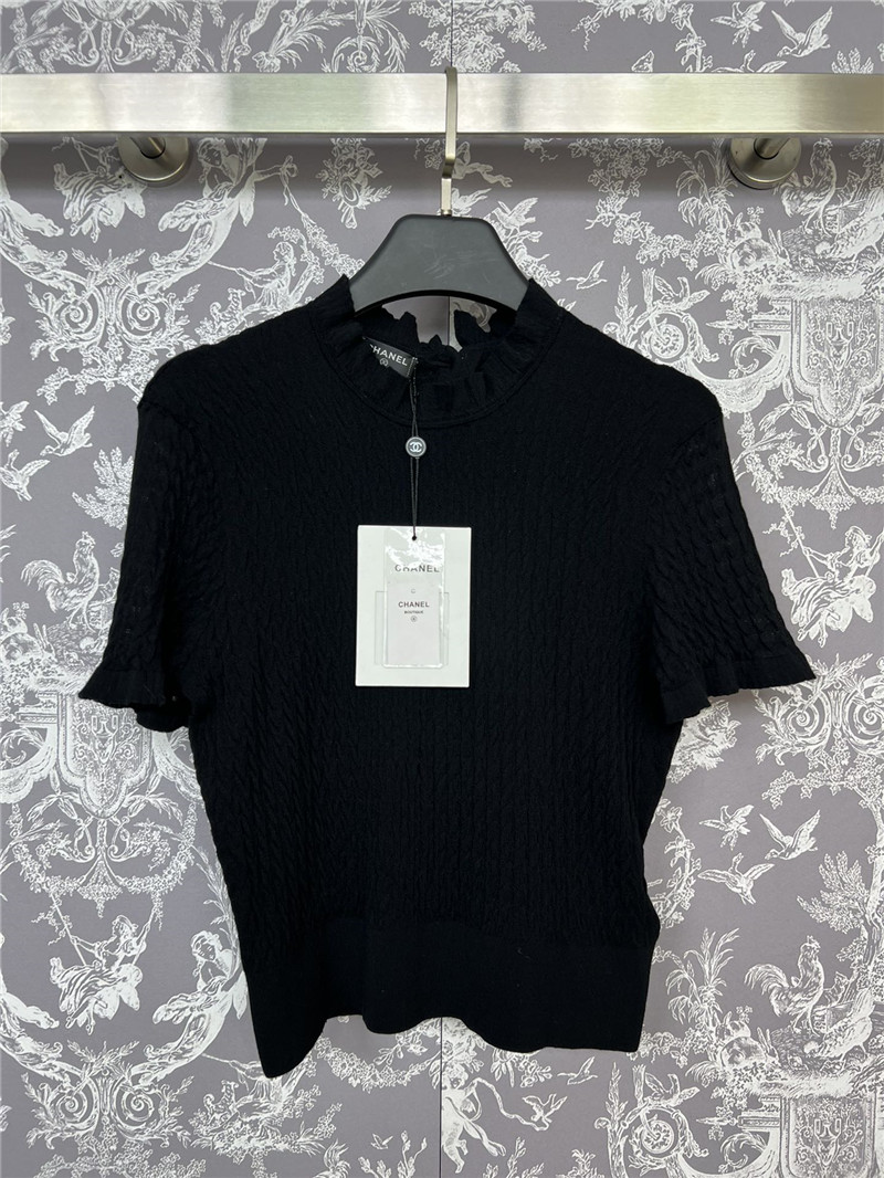 Ch**el lace collar short sleeve replica d&g clothing