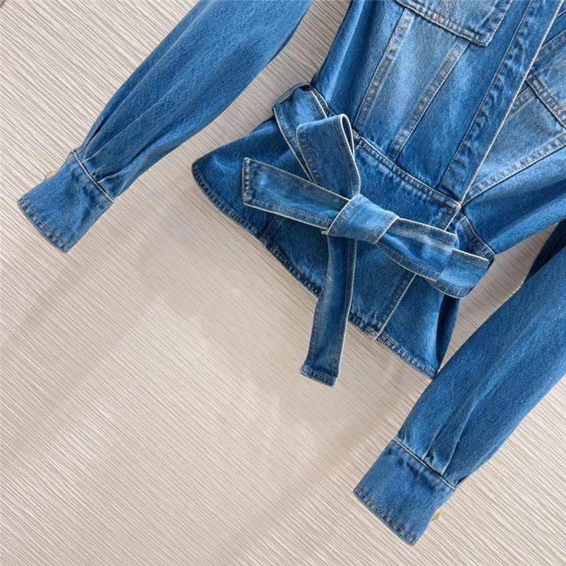 Balmain long sleeve denim short jacket replica d&g clothing