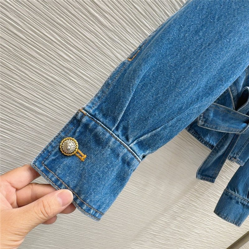 Balmain long sleeve denim short jacket replica d&g clothing