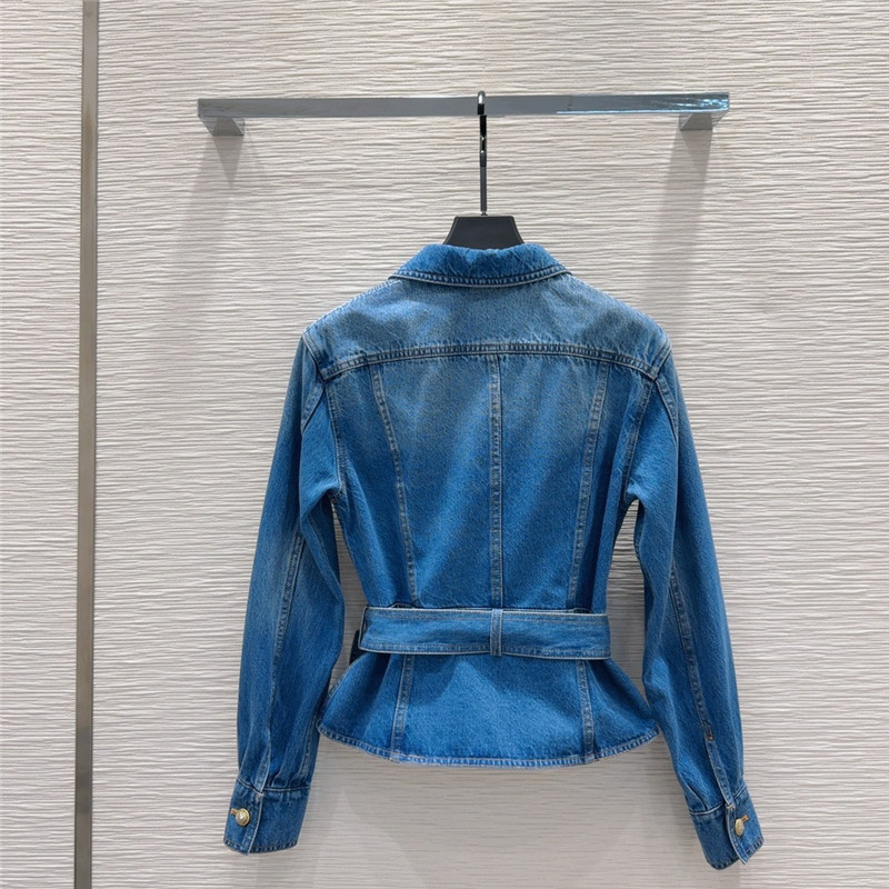 Balmain long sleeve denim short jacket replica d&g clothing