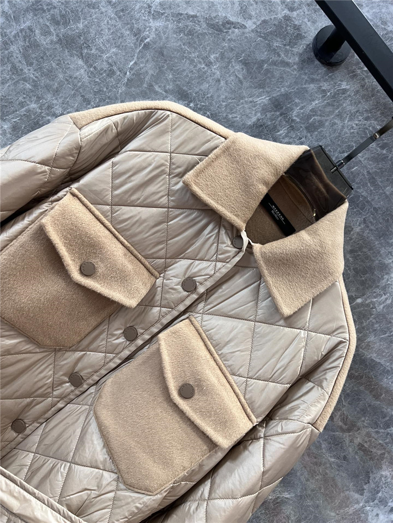 Vanitoo wool patchwork belt quilted coat replica clothes