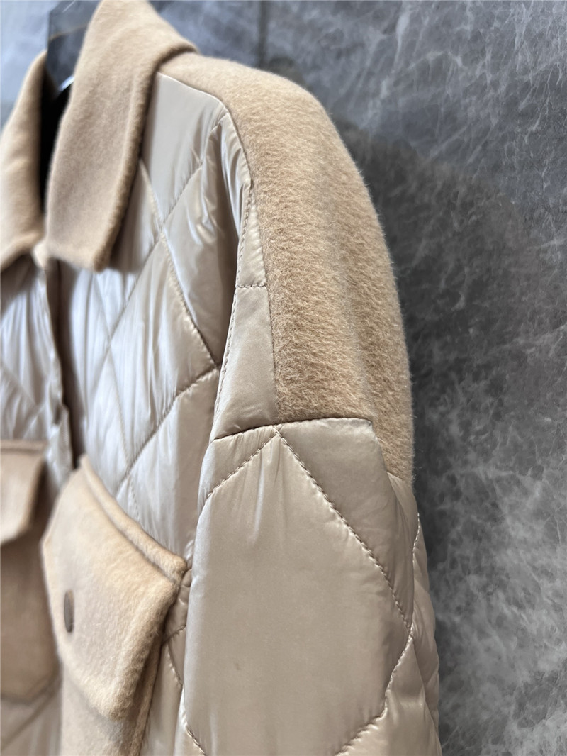 Vanitoo wool patchwork belt quilted coat replica clothes