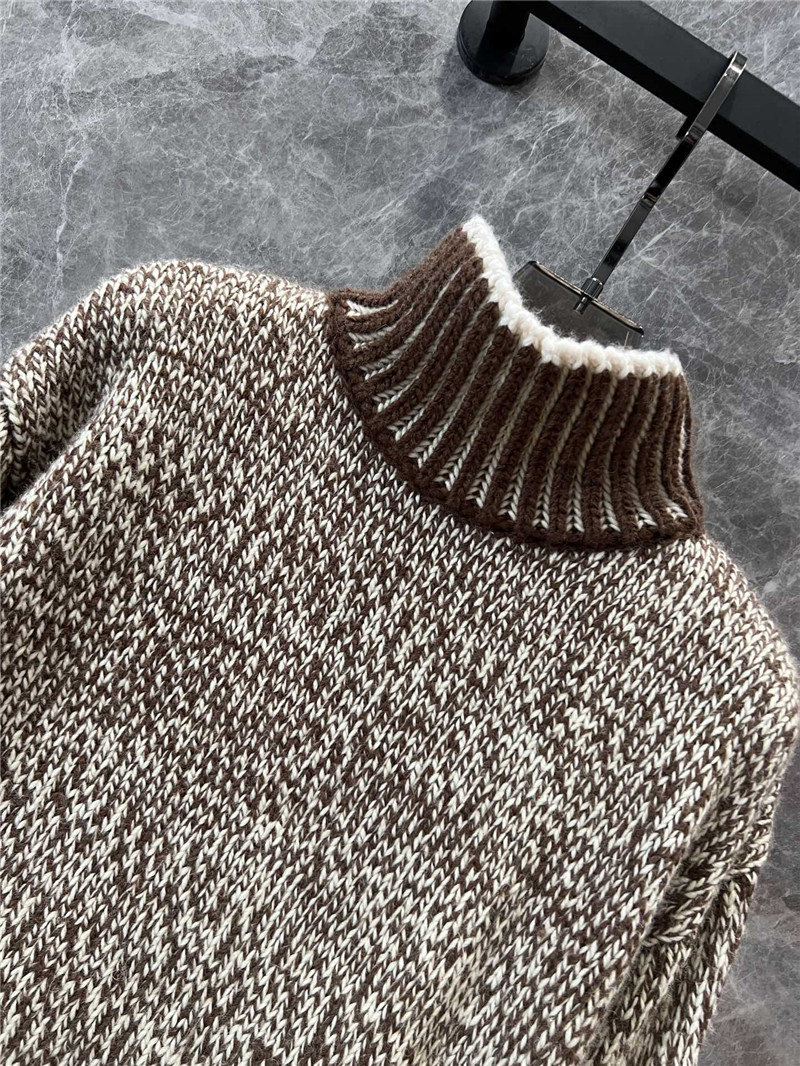 Moncler Brown Wool Blend Turtleneck Sweater