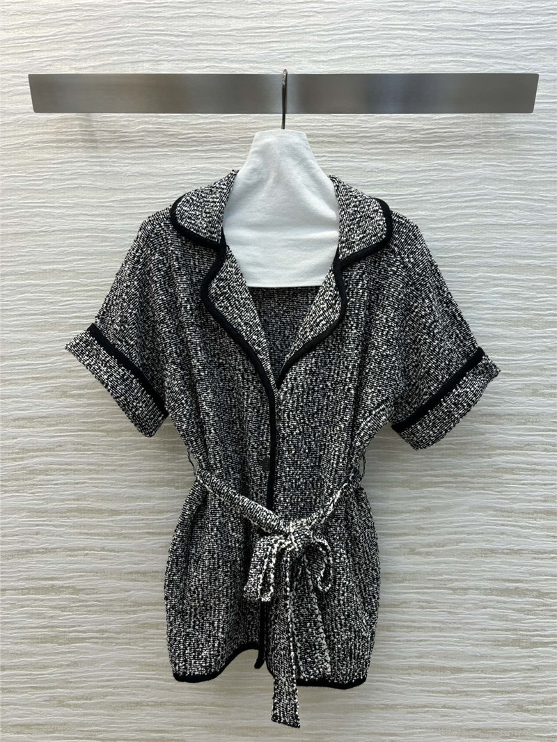 D10r lapel knitted waist coat replica designer clothes