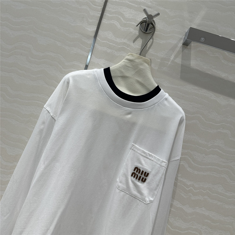 M1um1u basic long-sleeved t-shirt replicas clothes